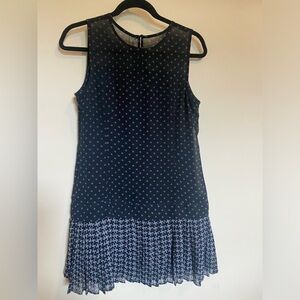 Two-Toned Navy Shift Dress